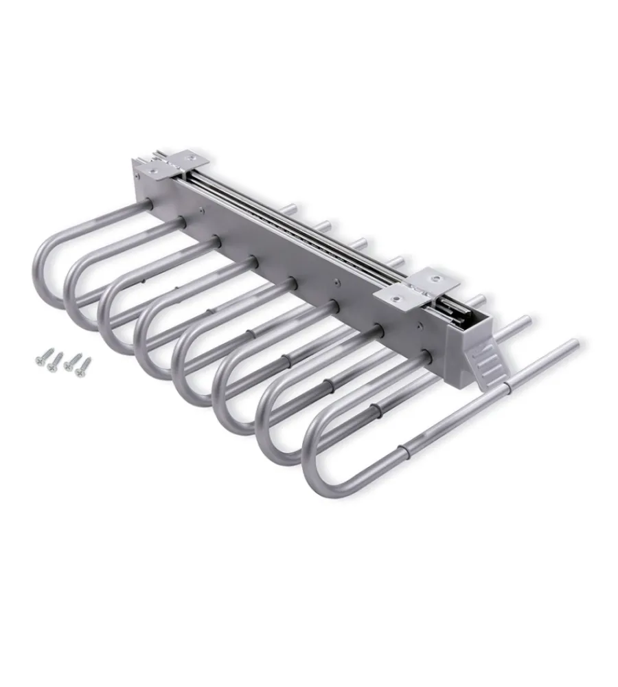 Armadi-Emuca Porta pantaloni sx estraibile per armadio grigio metallizzato - .