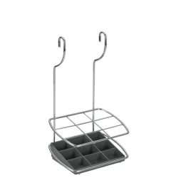 Accessori Cucina|Porta posate cromato c/bacinella in plastica lonardo