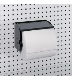 Officina E Garage|Porta rotolo da parete fami per pannello foro quadro in acciaio antracite ø 24/30 cm