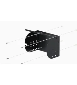 Officina E Garage|Porta rotolo da parete fami per pannello foro quadro in acciaio antracite ø 24/30 cm