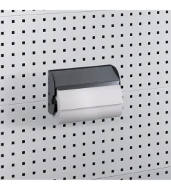 Officina E Garage|Porta rotolo da parete fami per pannello foro quadro in acciaio antracite ø 13 cm