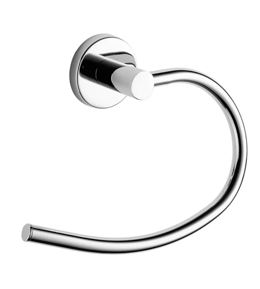 Accessori Bagno- Porta salviette anello felce crom