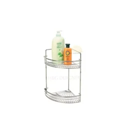 Docce E Accessori-Decor Bagno Porta saponette appendibile in acciaio cromato con 2 ripiani - angolare