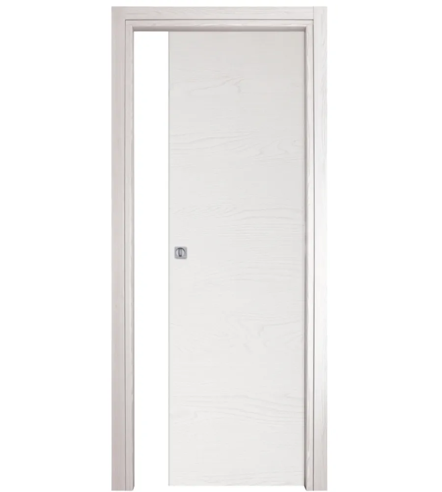Porte, Scale E Pavimenti- Porta scorrevole da interno frassino bianco, 80x210 cm