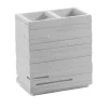 Accessori Bagno- Porta spazzolino quadrotto bianco