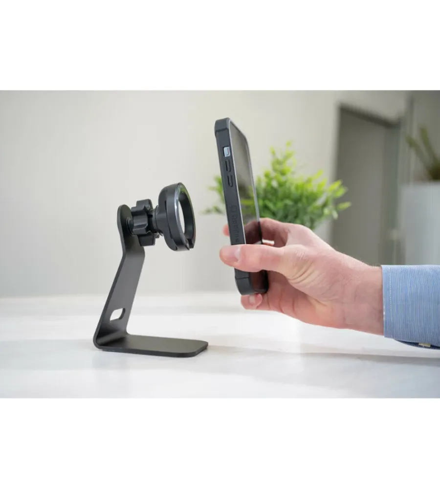 Telefonia-Lampa Porta telefono magnetico da tavolo "mag pro stand" con base adesiva - 91769