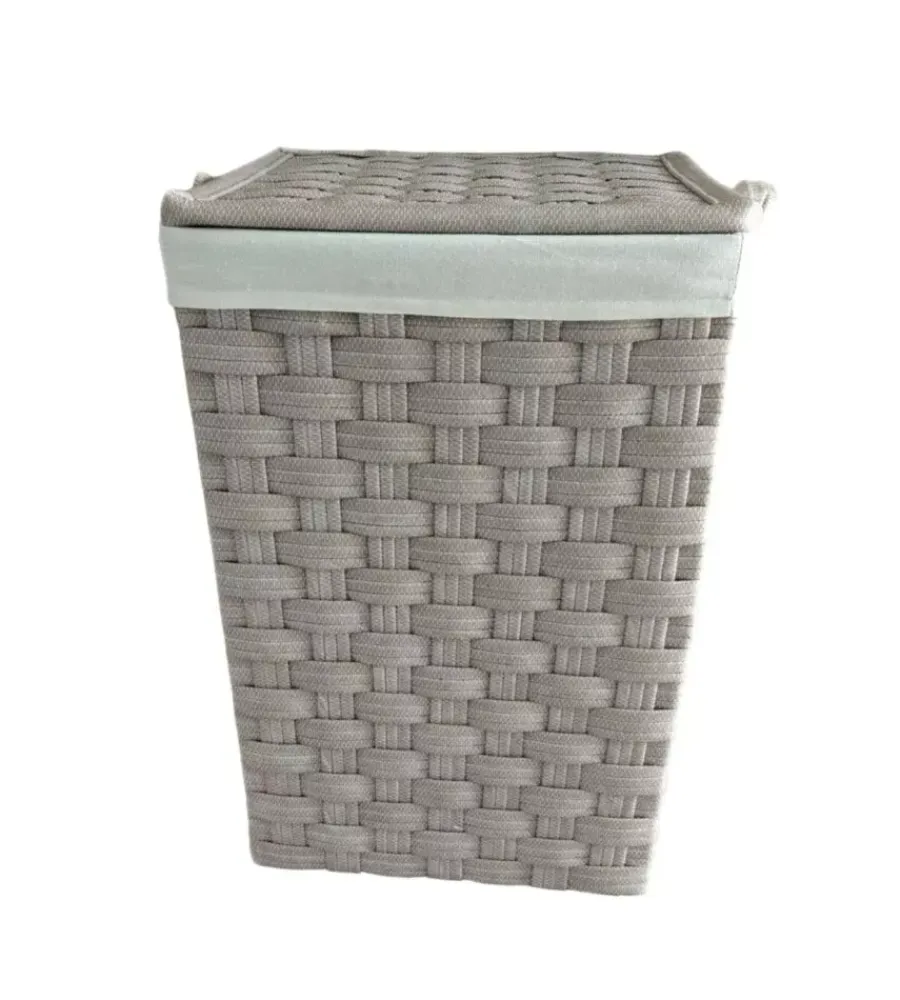 Easy System Accessori Bagno|Portabiancheria "grande" beige in tnt 42,5x42,5x62 cm
