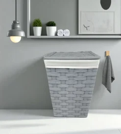 New Portabiancheria "medio" in tnt grigio 38,5x38,5x57,5 cm Accessori Bagno