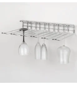 Emuca Accessori Cucina|Portabicchieri 5 linee, acciaio