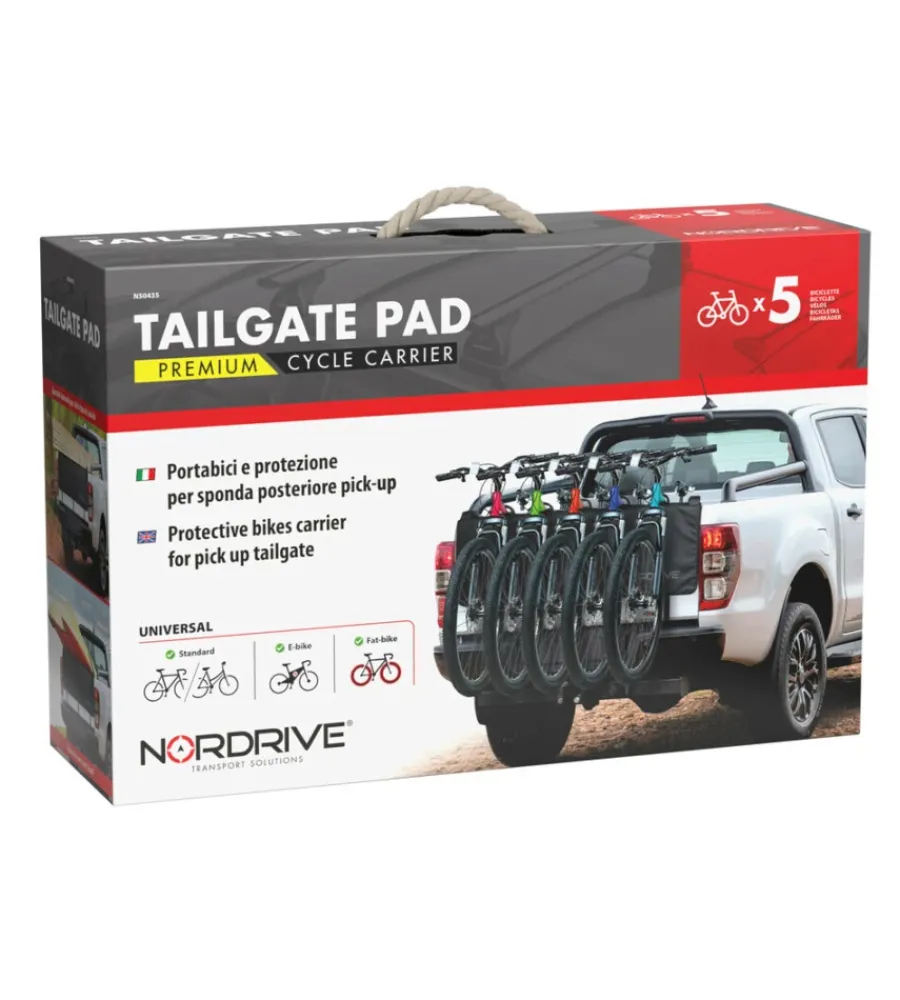Portaggio-Nordrive Portabici lampa "tailgate pad" per sponda posteriore pickup - cod. n50435