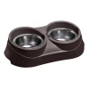 Portaciotole e ciotole per cani e gatti "duo feed 01", 38,5x20x9 cm - Ciotole
