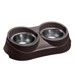 Portaciotole e ciotole per cani e gatti "duo feed 01", 38,5x20x9 cm - Ciotole