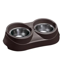 Ferplast Ciotole|Portaciotole e ciotole per cani e gatti "duo feed 03", 47x25x13 cm -