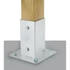 Outlet Portapali da avvitare 71x71x151mm galvanizzato a c Sistemi Di Fissaggio
