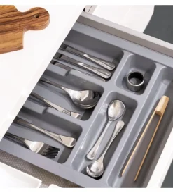 Emuca Accessori Cucina|Portaposate per cassetti da cucina, modulo 90 cm