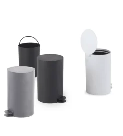 Accessori Bagno|Portarifiuti "sharon" in polipropilene nero effetto matt 3 l