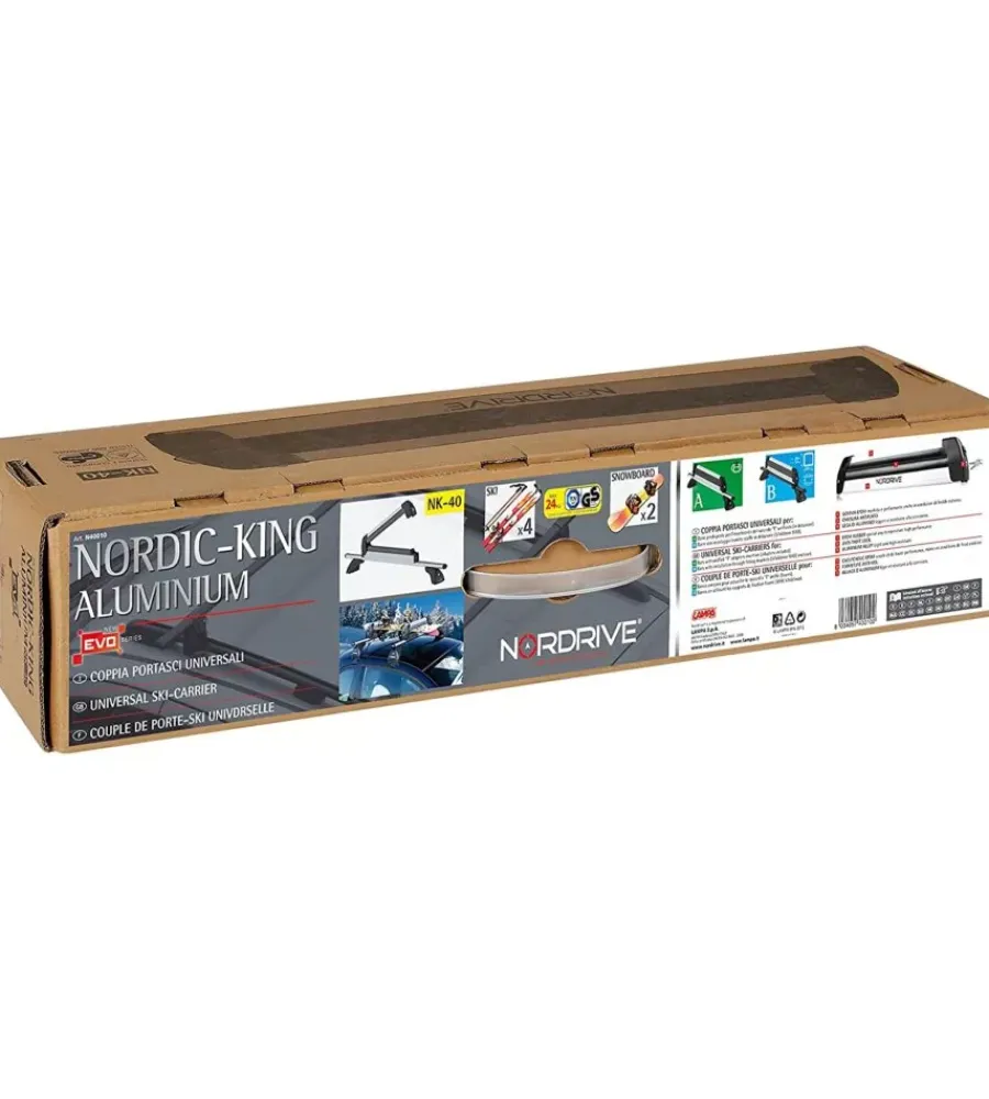 Hot Portasci "nordic-king evo aluminium nk-40" argento - n40010 Portaggio