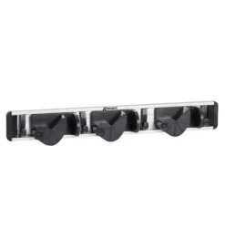 Attrezzatura Giardinaggio-Ribimex Portascope murale in alluminio e plastica, 37,5x5,4 cm -