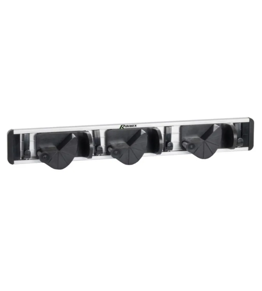 Attrezzatura Giardinaggio-Ribimex Portascope murale in alluminio e plastica, 37,5x5,4 cm -