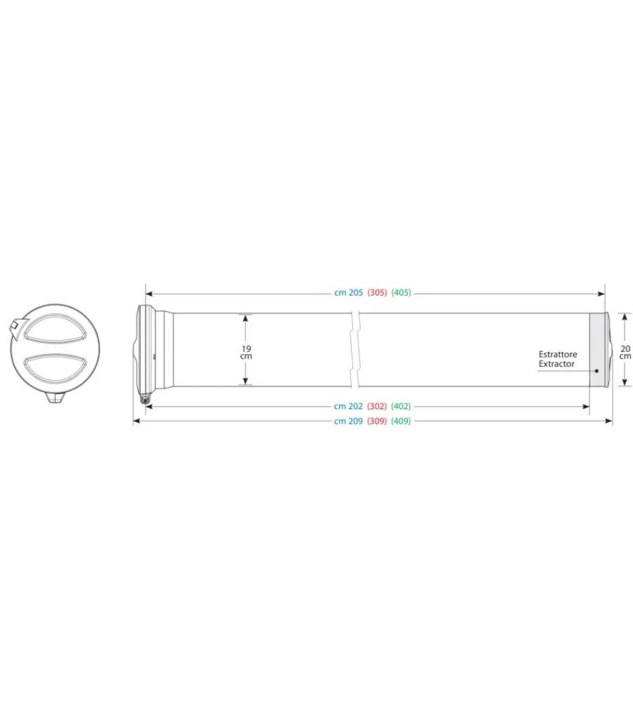 Portaggio-Nordrive Portatutto per auto t400 kargo-tube, 3 staffe - 405 cm n11052