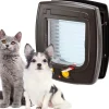 Hot Portina per gatti e piccoli cani "swing 5" con chiusura 4 vie e protezione aria in plastica marrone 22,5x9,6x25,2 cm Cucce E Accessori Relativi