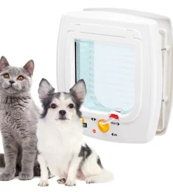 Ferplast Cucce E Accessori Relativi|Portina per gatti e piccoli cani "swing 5" con chiusura 4 vie e protezione aria in plastica bianco 22,5x9,6x25,2 cm