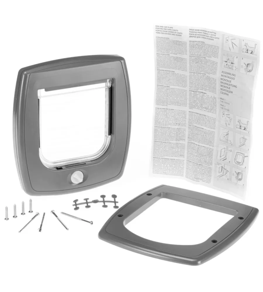 Cucce E Accessori Relativi-Ferplast Portina per gatti e piccoli cani "swing 3" con chiusura 4 vie in plastica bianco 22,5x5x25,2 cm