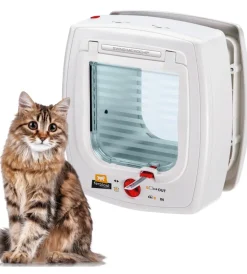 Cucce E Accessori Relativi-Ferplast Portina per gatti "microchip" con chiusura 4 vie e protezione aria in plastica bianco 22,5x16,2x25,2 cm