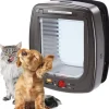 Ferplast Cucce E Accessori Relativi|Portina per gatti grandi e cani di taglia piccola "swing microchip large" con chiusura 4 vie e protezione aria in plastica marrone 26,5x16,2x31,5 cm