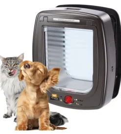 Ferplast Cucce E Accessori Relativi|Portina per gatti grandi e cani di taglia piccola "swing microchip large" con chiusura 4 vie e protezione aria in plastica marrone 26,5x16,2x31,5 cm