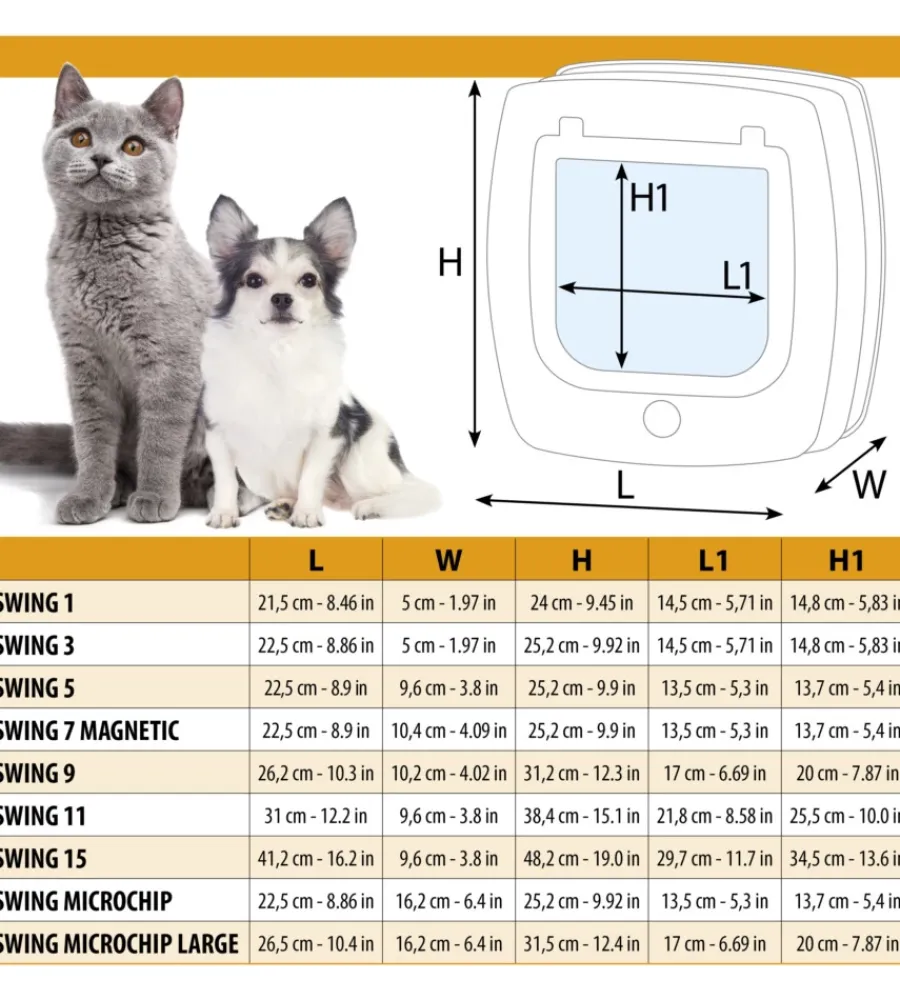 Ferplast Cucce E Accessori Relativi|Portina per gatti grandi e cani di taglia piccola "swing microchip large" con chiusura 4 vie e protezione aria in plastica marrone 26,5x16,2x31,5 cm