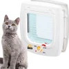 Ferplast Cucce E Accessori Relativi|Portina per gatti sistema magnetico "swing 7" con chiusura 4 vie e protezione aria in plastica bianco 22,5x10,4x25,2 cm
