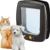 New Portina per grandi gatti e piccoli cani "swing 9" con chiusura 4 vie, protezione aria, chiusura ammortizzata in plastica marrone 26,2x10,2x31,2 cm Cucce E Accessori Relativi