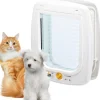 Cucce E Accessori Relativi-Ferplast Portina per grandi gatti e piccoli cani "swing 9" con chiusura 4 vie, protezione aria, chiusura ammortizzata in plastica bianco 26,2x10,2x31,2 cm