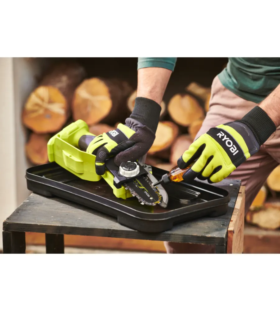 Potatori-Ryobi Potatore a catena a batteria "ry18psx10a-120" barra 10 cm 18v 2ah