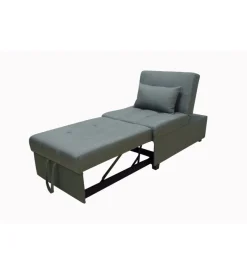 Hot Pouf 3 in 1 "king" trasformabile in poltrona e letto grigio 112x81x88 cm Poltrone E Pouf