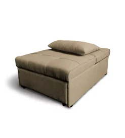Poltrone E Pouf-BellaHome Pouf 3 in 1 "king" trasformabile in poltrona e letto tortora 112x81x88 cm