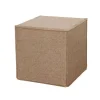 BellaHome Poltrone E Pouf|Pouf pieghevole "dado" in tessuto rimovibile cammello, 41x41x41 cm