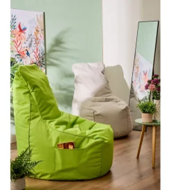 Mobili Da Giardino E Accessori|Pouf poltrona sacco "layla" verde 65x65x95 cm