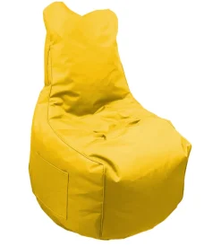 New Pouf poltrona sacco "layla" giallo 65x65x95 cm Mobili Da Giardino E Accessori