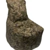 Mobili Da Giardino E Accessori- Pouf poltrona sacco "layla" verde militare 65x65x95 cm