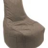 Poltrone E Pouf- Pouf poltrona sacco "milly" beige 65x65x95 cm
