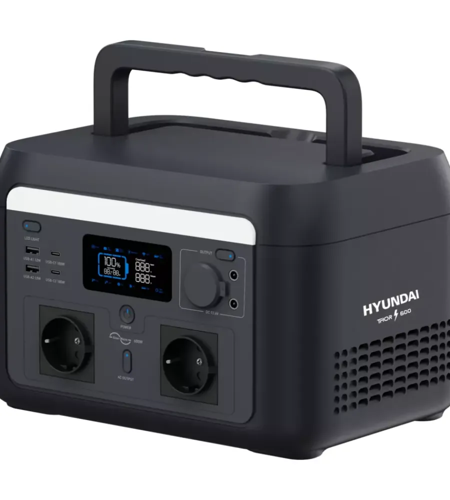 Hyundai Generatori Di Corrente|Power station portatile "thor" 600 w - cod. 65960
