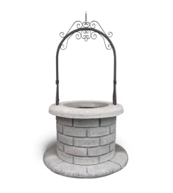 Fontane, Decorazioni E Pavimentazioni|Pozzo ornamentale "stromboli" in cemento - 130x130x220 cm