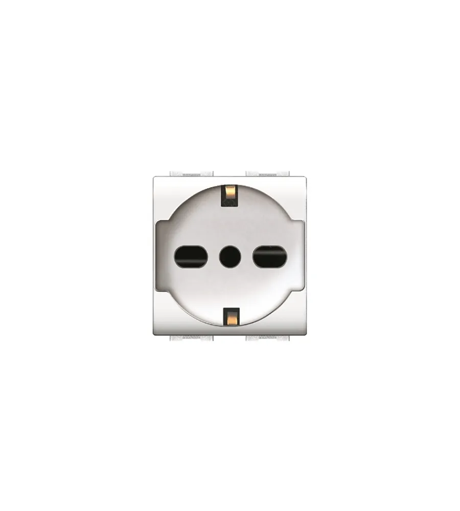 Serie Civili- Presa ita/shucko trivalente serie mylife 2 poli+terra 10/16a -bianco.