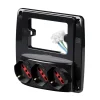 Hot Presa multipla da parete "emilia smart" con 3 prese bivalenti schuko 10/16a - nera. Multiprese Ed Adattatori