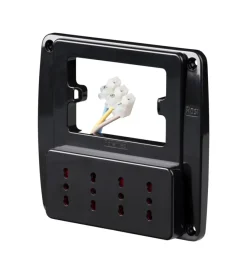 Multiprese Ed Adattatori|Presa multipla da parete "emilia smart" con 4 prese bivalenti 10/16a - nera.