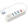 New Presa multipla quadrupla "pp2530" bianco 2p+t Multiprese Ed Adattatori