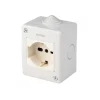 Serie Civili- Presa pluristandard poly pool colore grigio, 10/16a