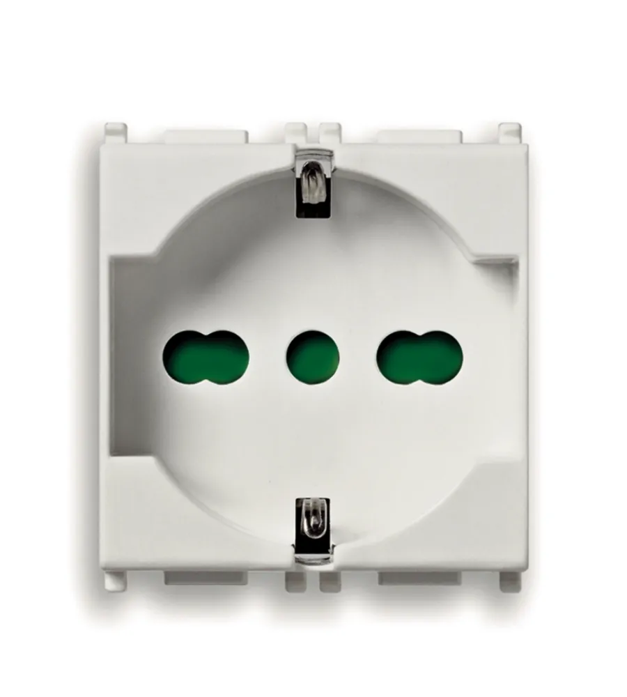 Serie Civili- Presa universale vimar "plana" bianco 2p+t - cod.0r14210
